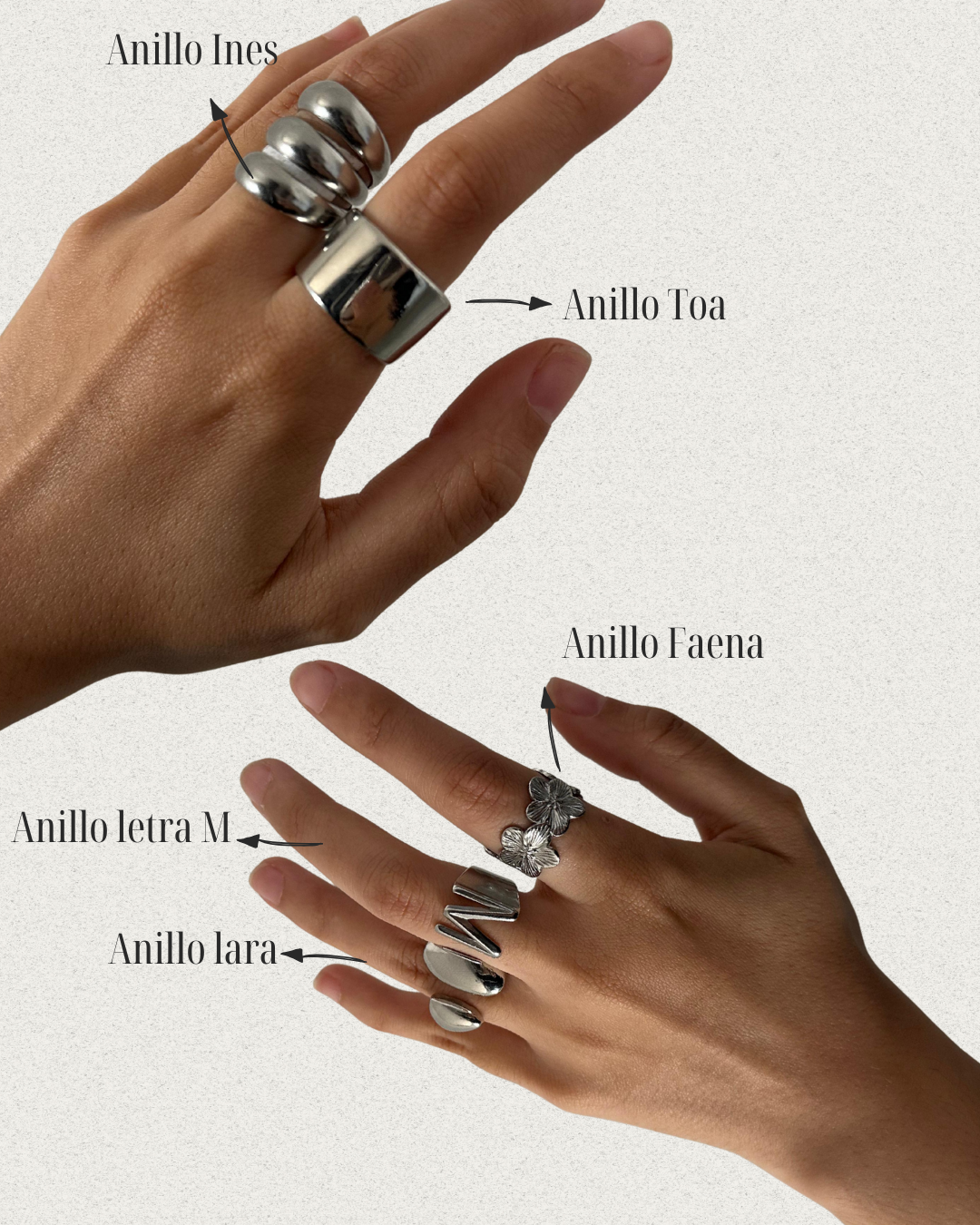 Anillos acero | plateados
