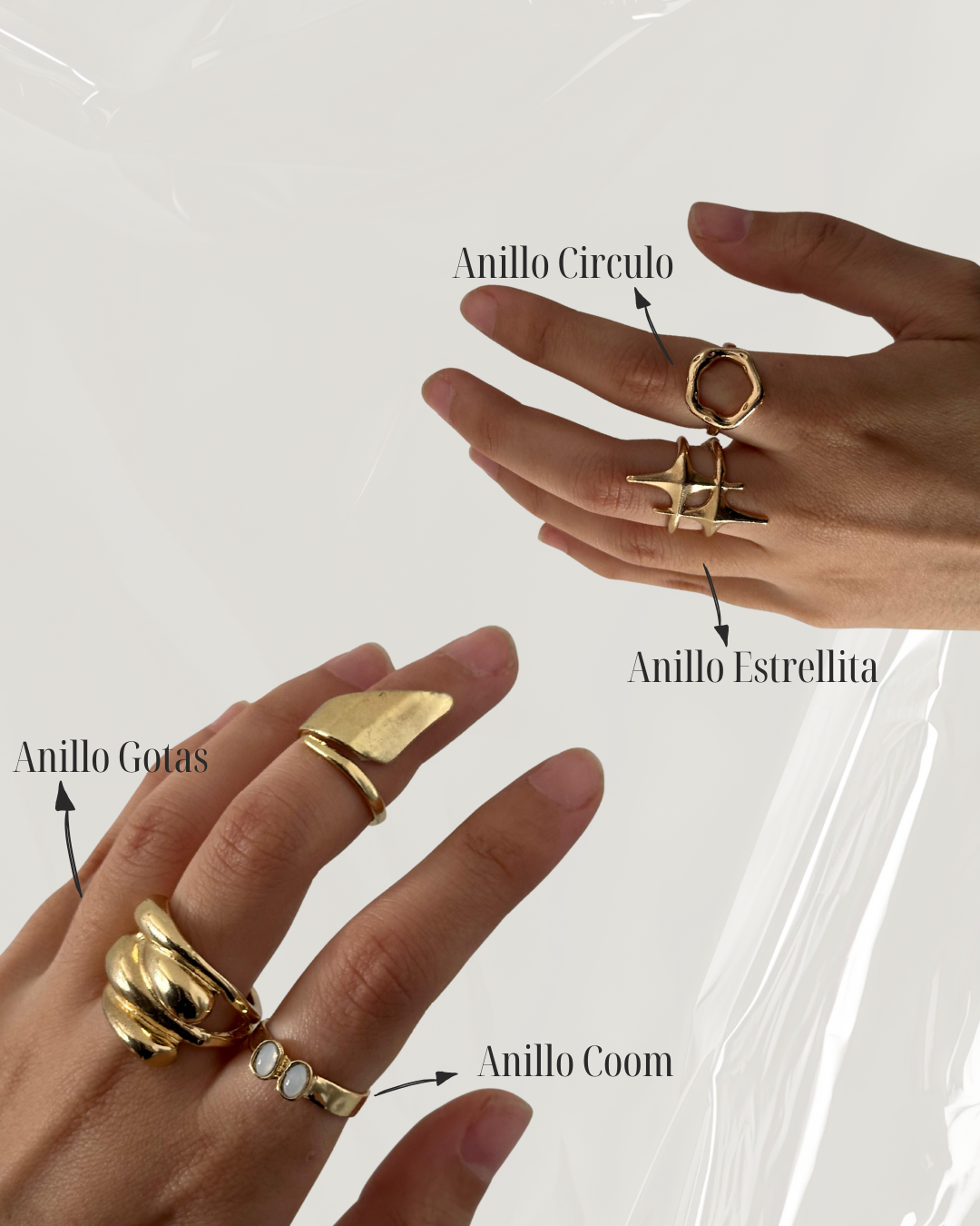 Anillos acero | dorados