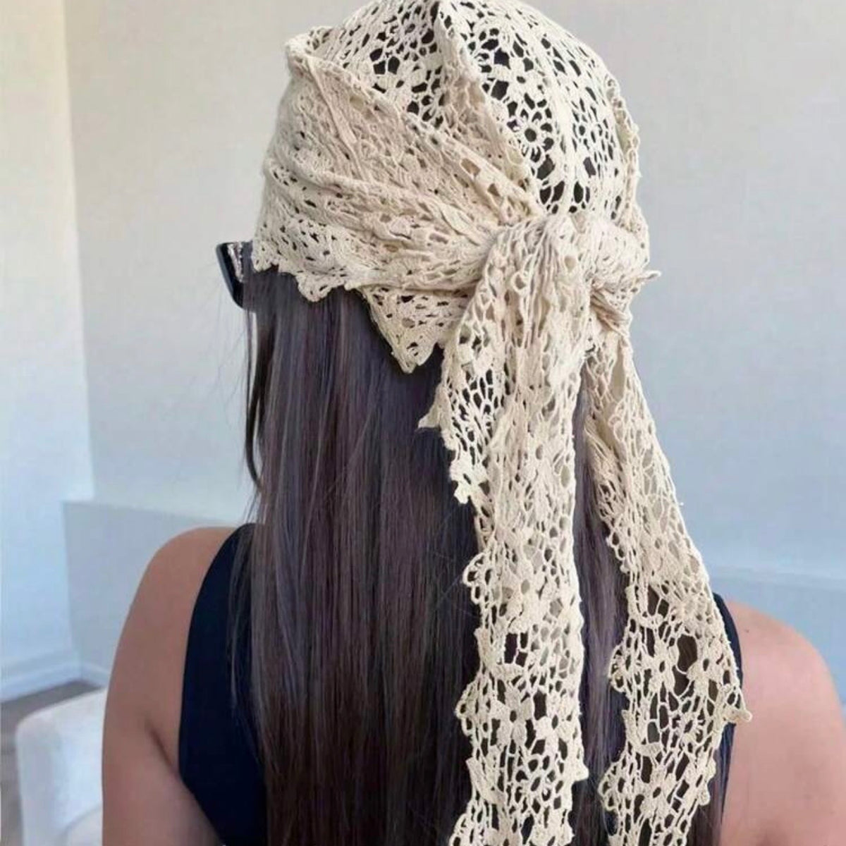 Pañuelo de encaje Beige